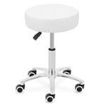 Tabouret à roulettes 48 - 61 cm 120 kg Blanc Tabouret à roulettes ergonomique