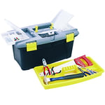 MSV 130103 Boite à Outils Plastique Noir/Jaune/Gris 66 x 35 x 34 cm