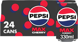 Pepsi Max Cherry No Sugar Cola Cans 24 X 330Ml