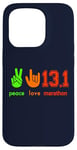 iPhone 15 Pro Peace Love 13.1 Half Marathon Cool Running Runners Case