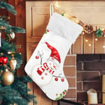 Julklapp, Personliga Julklappsstrumpor 2-pack Jul Snögubbe Vit Granris Bär 45,7 cm Julstrumpor Hängande Ornament