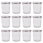 Argon Tableware Glass Jam Jars with Lids - 310ml - Pack of 12