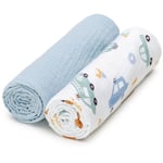 T-TOMI BIO Muslin Diapers stofbleer Traffic 65x65 cm 2 stk.