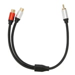 1RCA Han till 2RCA Hon Kabel AUX Förlängning Y-Adapter Stereo Splitter Sladd för DVD TV Laptop