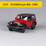 1-18 Jeep Shepherd Simulation Alloy Car Model Car Swing_Wrangler Soft Top Red 31676