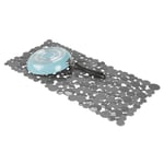 mDesign tapis évier pour découper – grand tapis protège évier de cuisine à motifs bulles de savon – tapis pour cuisine pratique en PVC pour vaisselle et évier – gris