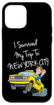 Coque pour iPhone 12 mini I Survived My Trip To New York City Funny Sarcastic NYC Taxi