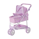 Olivia's Little World 2 in 1 Baby Doll Stroller Pram Buggy Foldable Purple OL-00010