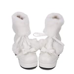 LIGEIAOGIAO Lolita Femmes Bottines Talons Hauts Chunky Chaussures Lolita Taille 35-46-BLANC_42