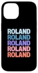 Coque pour iPhone 14 Funny Modern Repeated Text Design Roland