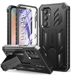 FNTCASE for Samsung Galaxy A54-5G Case: Dual Layer Protective Shockproof Cover & Matte Textured Rugged TPU Shell with Kickstand | Military Grade Drop Proof Protection Phone Case for Samsung A54 5G