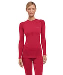 FALKE T-Shirt Basique Chaud à col Rond pour Femme W L/S SH Matière Fonctionnelle à séchage Rapide 1 pièce Rose (Rouge 8644) Nouveau - Respectueux de l'environnement - M