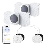 Comfytemp Appareil TENS Sans Fil pour le Soulagement de la Douleur, Électrostimulateur Musculaire avec Deux Sets, Jusqu'à 30 Modes pour le Mal de Dos, Rechargeable Portable avec Contrôle APP