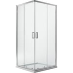 Parois cabine de douche angulaire opaque h 198 mod. Ready 80X90 cm rectangulaire