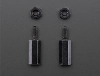 Adafruit Brass M2.5 Standoffs for Pi HATs - Black Plated - Pack of 2