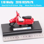 1:18 mittakaavassa Piaggio Vespa Scooter 98 PK 125 GTR P150X 300 MP5 Primavera GTS moottoripyörä moto pyörä painevalettu ajoneuvot lelut malli lapsille