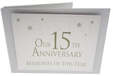 WHITE COTTON CARDS Range, Crystal On Our 15th Anniversary Memories of This Year, Tiny Value Album, (Code TVAW15)