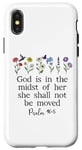 Coque pour iPhone X/XS God is in the Midst of Her She Will Not Be Moved Psalm 46:5