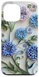 Coque pour iPhone 13 Pro Max Fleur Bleu Bleuet Floral Nature Femme Filles Fleurs