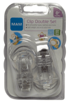 MAM Baby Soother Pacifier Dummy Teat Holder Clip Chain Strap Clear