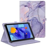 FINTIE Universal Case for 10.1 inch Tablet, [Multi-Angle] Folio Cover with Pocket, Elastic Clip for All 9-10" Tablet, Compatible with Samsung/Lenovo/Huawei/TECLAST/Fusion 5, Lilac Marble