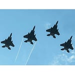 Military USA Air Force F-15E Strike Eagle Aircraft Photo Art Print Canvas Premium Wall Decor Poster Mural