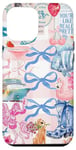 iPhone 14 Pro Max Coquette Blue Bow Summer Coastal Cowgirl Preppy Collage Case