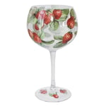 Cocktail Glass Gin Floral Strawberry Field Stem Copa Wine Cup Tumbler Gift Idea