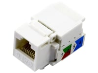 Tru Components Rj45-Koppling, Cat 6 93038C373 Koppling, Rak Stiftnummer (Rj) 8 Vit 1 St