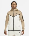 Nike Sportwear Tech Fleece Windrunner Hoodie Sz M Sandalwood/Light Bone/Black