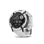 Garmin Instinct 2X SOLAR, Large Rugged GPS Smartwatch, Built-in Sports Apps and Health Monitoring, Solar Charging and Ultratough Design Features, Whitestone