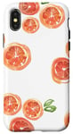 Coque pour iPhone X/XS Motif orange sur fond blanc vif et amusant