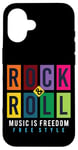 Coque pour iPhone 16 I Love Rock & Roll, Rock & Roll Freedom Music - Rock N' Roll