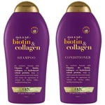 OGX Biotin &Collagen Shampoo &Conditioner Unique Precious Formula Pack 2x577ml