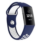 Fitbit Charge 3      Silicone Strap   Navy/White