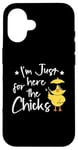 Coque pour iPhone 16 I'm Just Here for the Chicks - Adorable poussin de Pâques