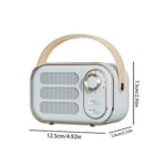 Retro Högtalare 360 Stereo Effekt Bluetooth Mini Högtalare Vintage Radio Heminredning Ljudlåda För Utomhus White