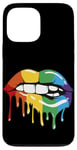 Coque pour iPhone 13 Pro Max LGBT Rainbow Lip Pro Gay Pride Month LGBTQ