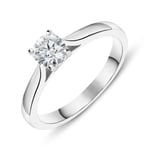 Platinum 0.50ct Diamond Brilliant Cut Solitaire Ring