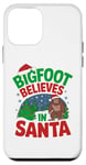 Coque pour iPhone 12 mini Big Foot croit au Père Noël Noël amoureux de la nature vacances