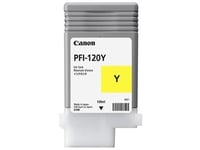 Canon Pfi-120 Y - 130 Ml - Gul - Original - Bläcktank - För Imageprograf Gp-200, Gp-300, Tm-200, Tm-205, Tm-300, Tm-305