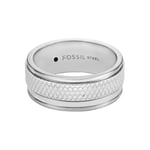 FOSSIL - Bague Knox Knurled Texture en Acier Inoxydable, pour Homme, JF04768040