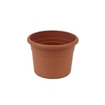 greemotion Pot de fleurs rond en plastique Ø 15cm 1L - Pot pour plantes extérieures et intérieures - Pot de jardin couleur terre cuite