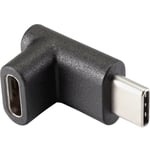 Usb 3.1 (Gen 2) Adaptateur [1x usb-c® mâle - 1x usb-c® femelle] coudé à 90 ° vers le haut - Renkforce