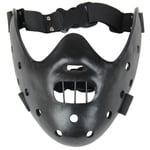 Halloween Mask Hannibal Lecter Mask Läskig Halloween Rollspel Realistisk Skräck Mördare Mask Halv Ansikte Huvudbonad Harts black