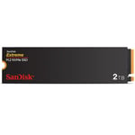 SanDisk Extreme SSD 2To, Disque SSD interne, SSD NVMe M.2 2280, des vitesses allant jusqu'à 5150 Mo/s, PCIe Gen 4 NVMe, disque dur SSD