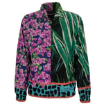 DOLCE & GABBANA x DJ KHALED Tropical Flower Nylon Bomber Jacket Green Pink 11372