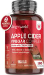 Apple Cider Vinegar with Mother 1860Mg Added Probiotics - 180 Capsules Vegan