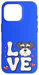 Coque pour iPhone 16 Pro Mini Schnauzer Lover Mini Schnauzer Chien Maman Enfants Filles Femmes