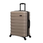 IT Luggage Gravitate 4 Wheel Hard Case 79cm Large Suitcase Sand With Black Trim